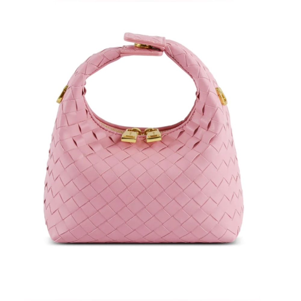 Sinbono Vienna Top Handle Crossbody Bag - Pink Braided